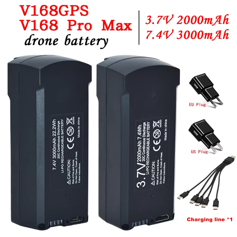 بطارية GPS V198 7.4 فولت 3000  - مراجعة Drone Mapping وسعره
